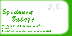 szidonia balazs business card