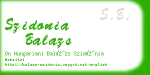 szidonia balazs business card